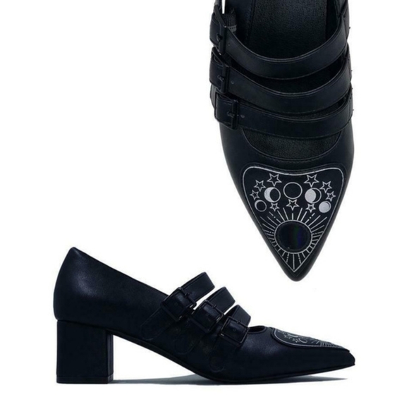 Strange Cvlt Eloise Spirit Shoes Black Vegan 10 - Picture 1 of 4